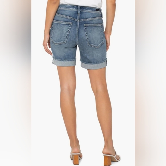 Liverpool Jeans Company The Keeper Boyfriend Frayed Denim Short Womens Size 8/29 - Picture 2 of 11